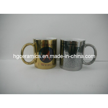 11oz Gold, Silver Sublimation Tazas, 11oz Sublimation Metallic Taza